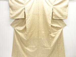 アンティーク　立涌模様織り出し手織り紬着物